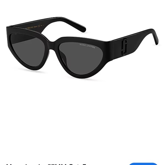 New Marc Jacobs Black Cat-Eye Sunglasses - Picture 3 of 8